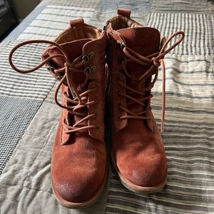 Sofft Aqua suede ankle boots - Copper/Burnt Orange